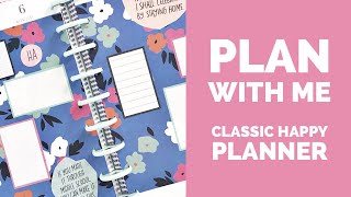 Plan With Me Using Scrapbook Paper // Classic Vertical Happy Planner // Wellness Planner