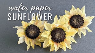 How to make Wafer Paper Sunflower | Anna Astashkina