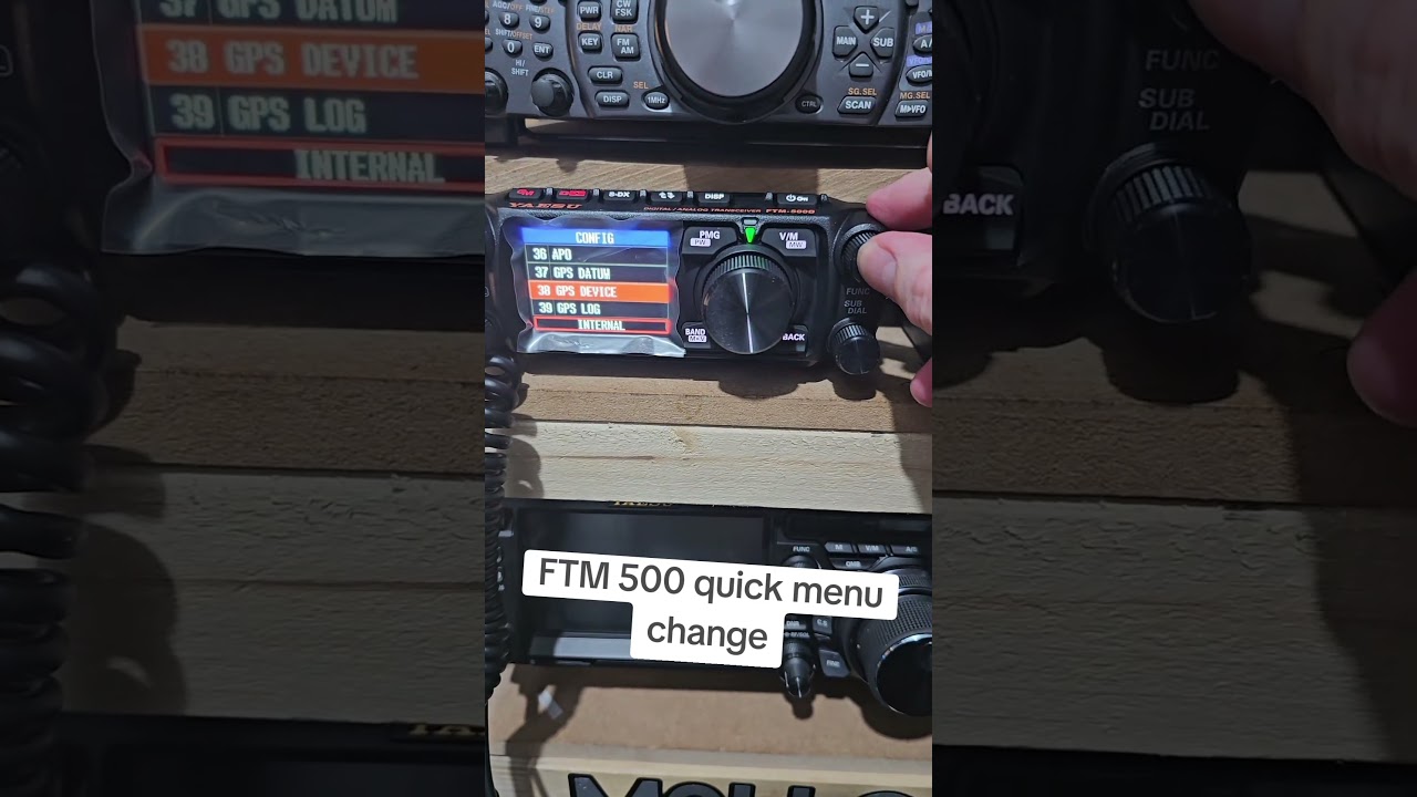 Yaesu FTM 500 quick menu change