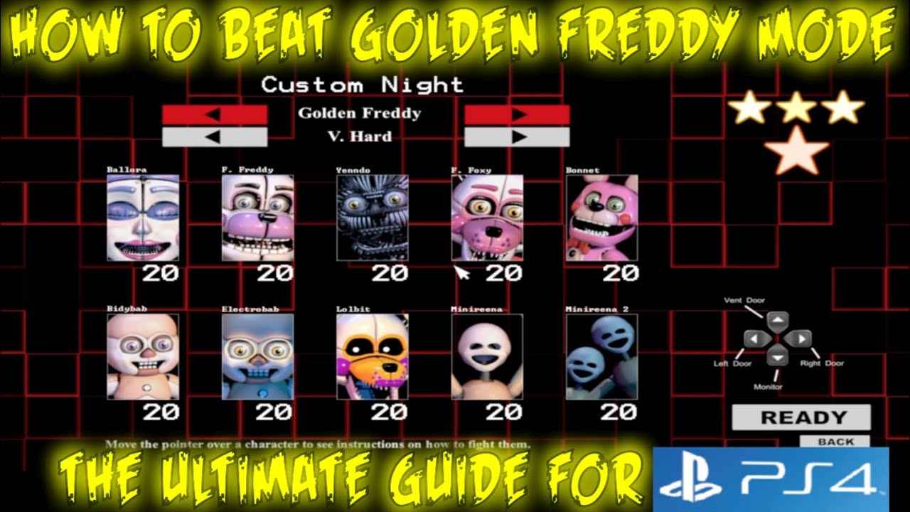 Five Nights at Freddy's: Sister Location - GOLDEN FREDDY 10/20 MODE  (Attempts) 