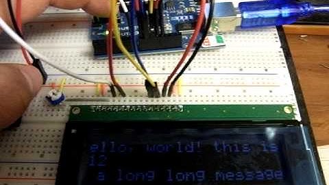 Arduino with LCD Display using "Hello World Sketch" from sketch examples.