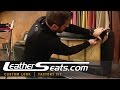 Custom Ford F-150 2-tone Black &amp; Black Suede Leather interior - How to use steam on your install