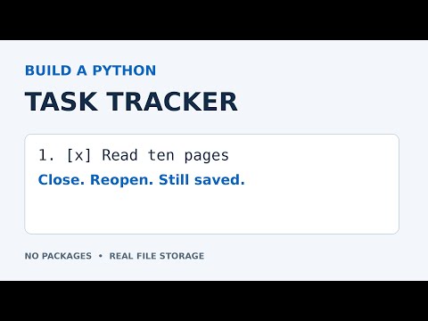 Build a Python Task Tracker That Saves Your Tasks | Beginner Project @NewTechHelper 