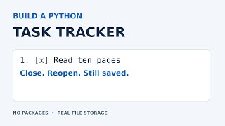 Build a Python Task Tracker That Saves Your Tasks | Beginner Project @NewTechHelper  News