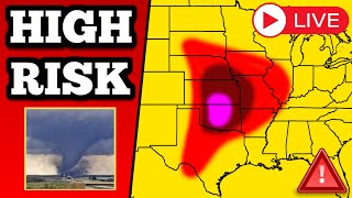 🔴 BREAKING Severe Weather Coverage - Tornado Outbreak, Giant Hail Likely With Live Storm Chaser