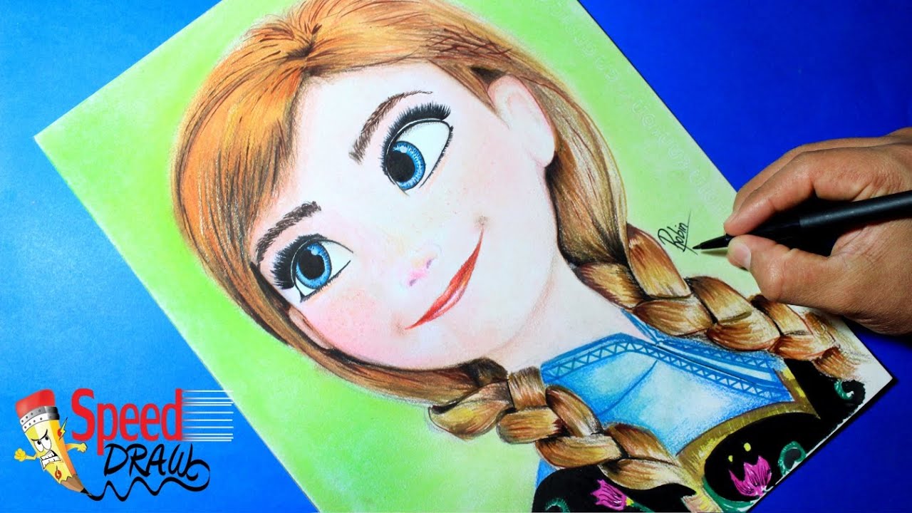 FROZEN FEVER/ DRAWING ANNA / HOW TO DRAW ANNA. YouTube