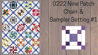 0222 Nine Patch Chain & Sampler Setting #1 Tutorial | Block of the Day | Rotary Cutting | Accuquilt