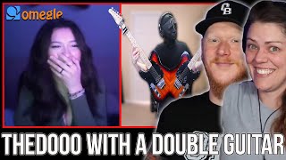 COUPLE React to TheDooo BLOWS MINDS on Omegle with a DOUBLE GUITAR | OFFICE BLOKE DAVE