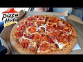 ASMR EATING Pizza Hut SPICY LOVER'S DOUBLE CHEESY PEPPERONI PIZZA Eating sounds CAR Mukbang TWILIGHT