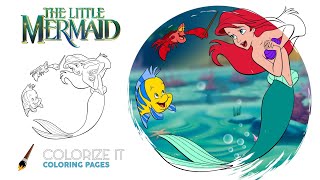 Original Ariel Coloring | Little Mermaid coloring page | Disney Princess