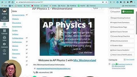 AP Physics 1 Canvas Intro
