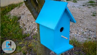 Making birdhouse out of plywood - diy woodworking