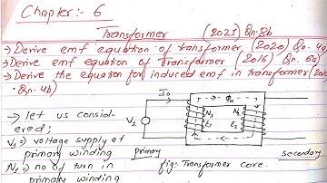 Derive Emf equation of a transformer | ECM | 3rd Sem | Prashant YT | BE Civil | Civil Engineering |
