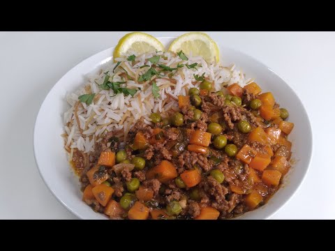 يخنة البازيلا باللحمة المفرومة