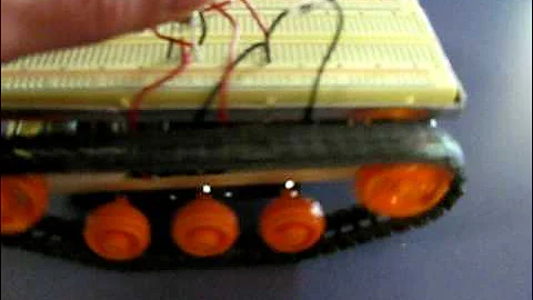 Tamiya Track Vehicle with Twin Motor Gearbox doing spins