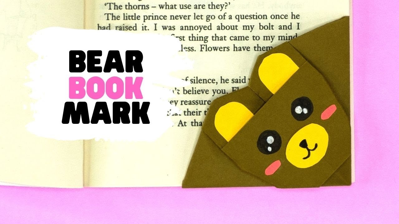 How to make origami BEAR BOOKMARK [teddy bear origami] - YouTube