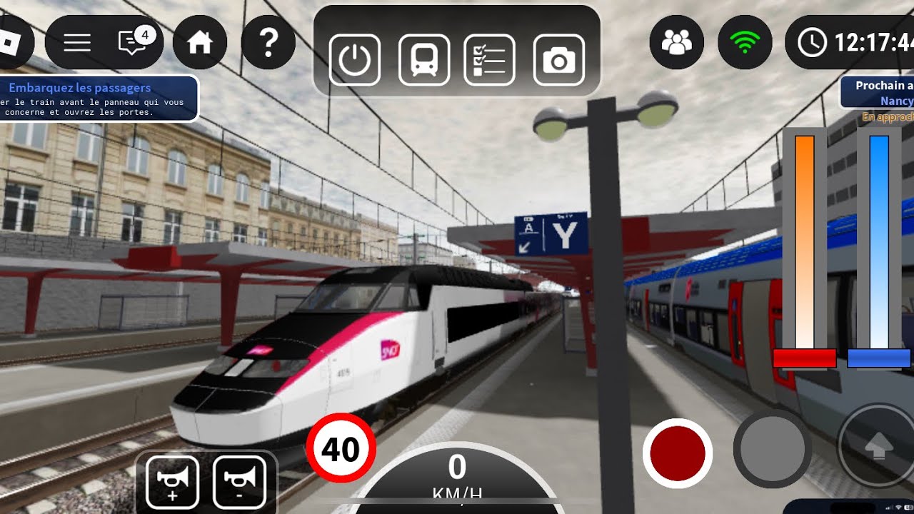 Trajet en TGV InOui : Dijon - Épinal - Nancy sur Roblox Train Simulator Roblox (TSR) !
