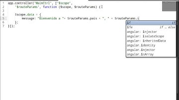 Paso de parametros a rutas con routeParams - Angular.js