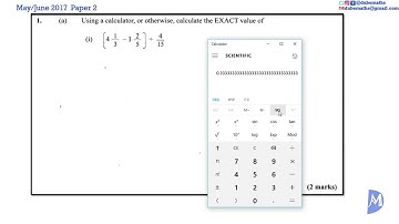Q1a | Computation | May/June 2017 CXC CSEC Mathematics Paper 2