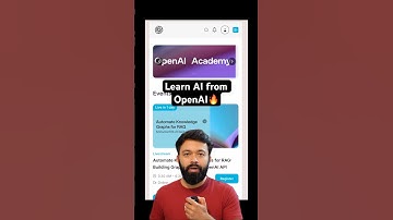 🔥Learn AI from OpenAI - OpenAI academy is free for all! #ai #aicourses #learnai #shorts