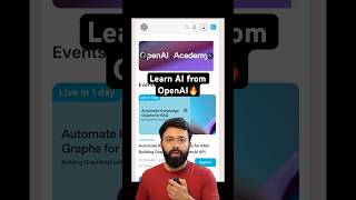 🔥Learn AI from OpenAI - OpenAI academy is free for all! #ai #aicourses #learnai #shorts