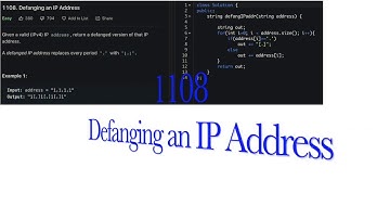 LeetCode 1108. Defanging an IP Address