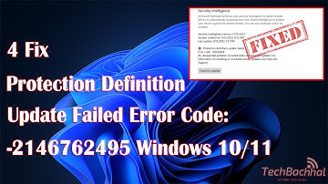 How to Fix Protection Definition Update Failed Error Code: -2146762495 Windows 10/11 [Tutorial]