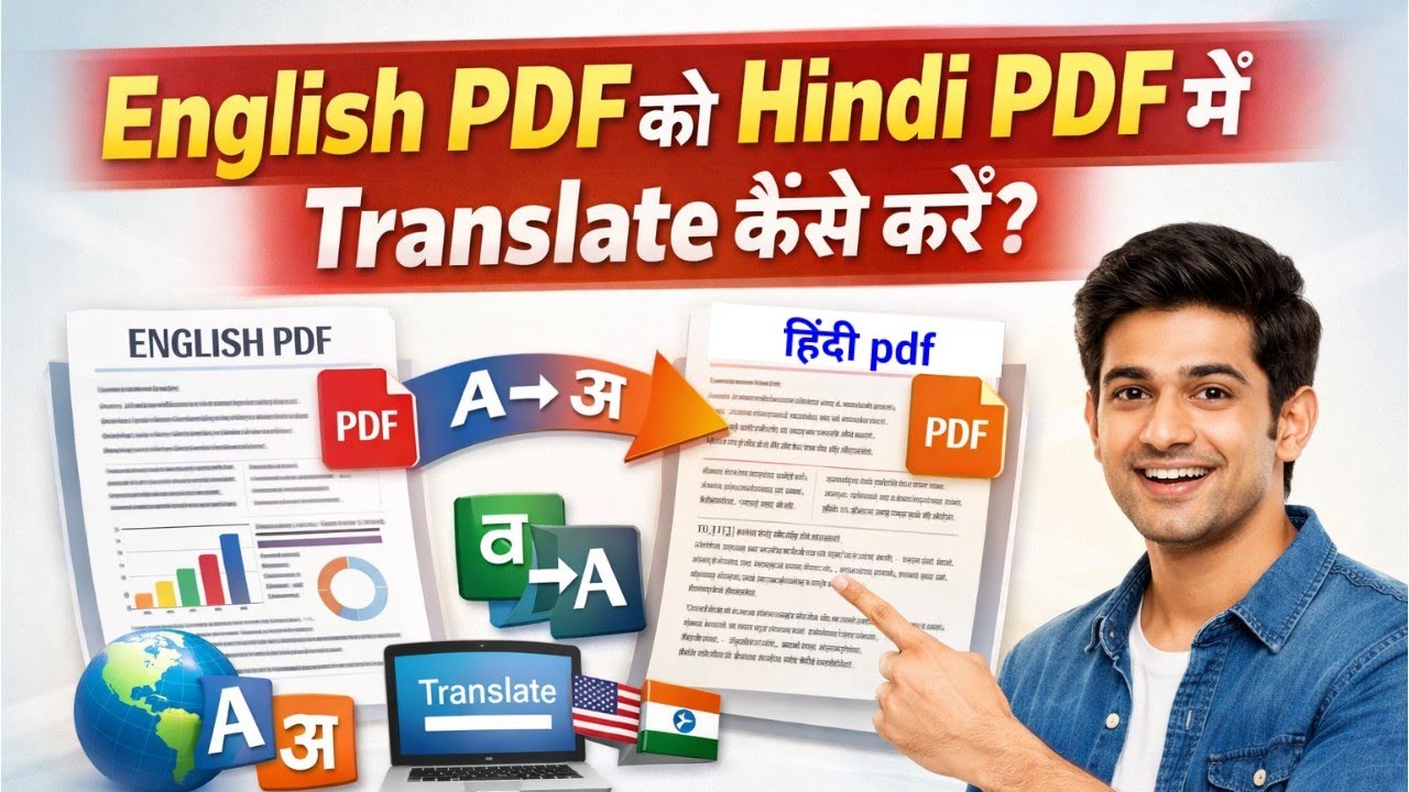 English pdf to hindi pdf | how to Translate English pdf to Hindi pdf in easy process