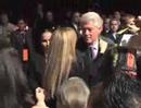 Hot Blonde Hugs Bill Clinton After Speech