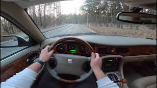 1998 Jaguar XJ X308 4.0 V8 284 HP - POV Test Drive, exhaust sound, powerslide, and acceleration.