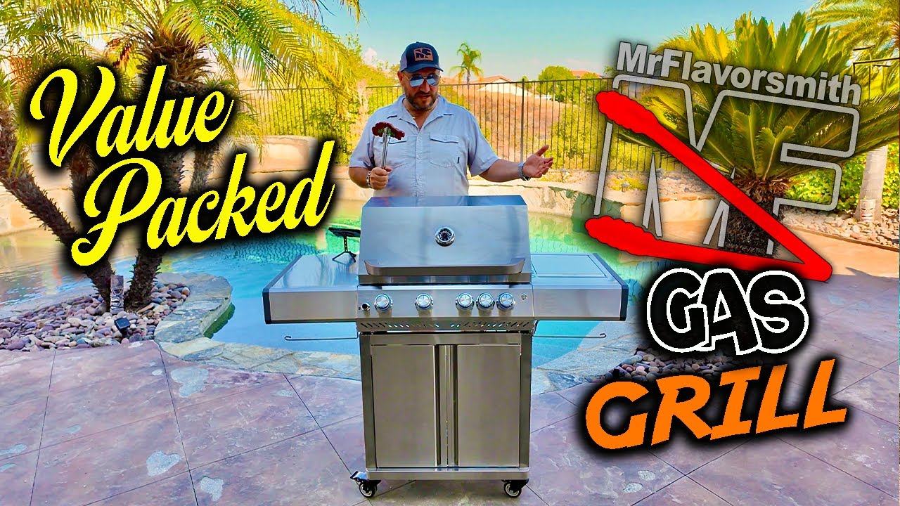 R.W. Flame 4-Burner Stainless Steel🔥Gas Grill Review, Backyard BBQ Test, Cooks and Final Verdict.