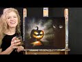 Learn How to Paint EYES OF HALLOWEEN with Acrylic - Paint & Sip at Home - Fun Step by Step Tutorial