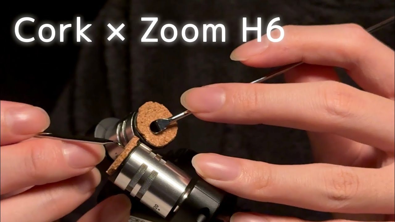 ASMR Cork Eardrum Ear Cleaning with Zoom H6 (No Talking)