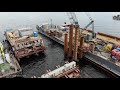 Строительство моста через Волгу / правый берег - первая часть / июнь 2021 г. / с.Климовка / Russia