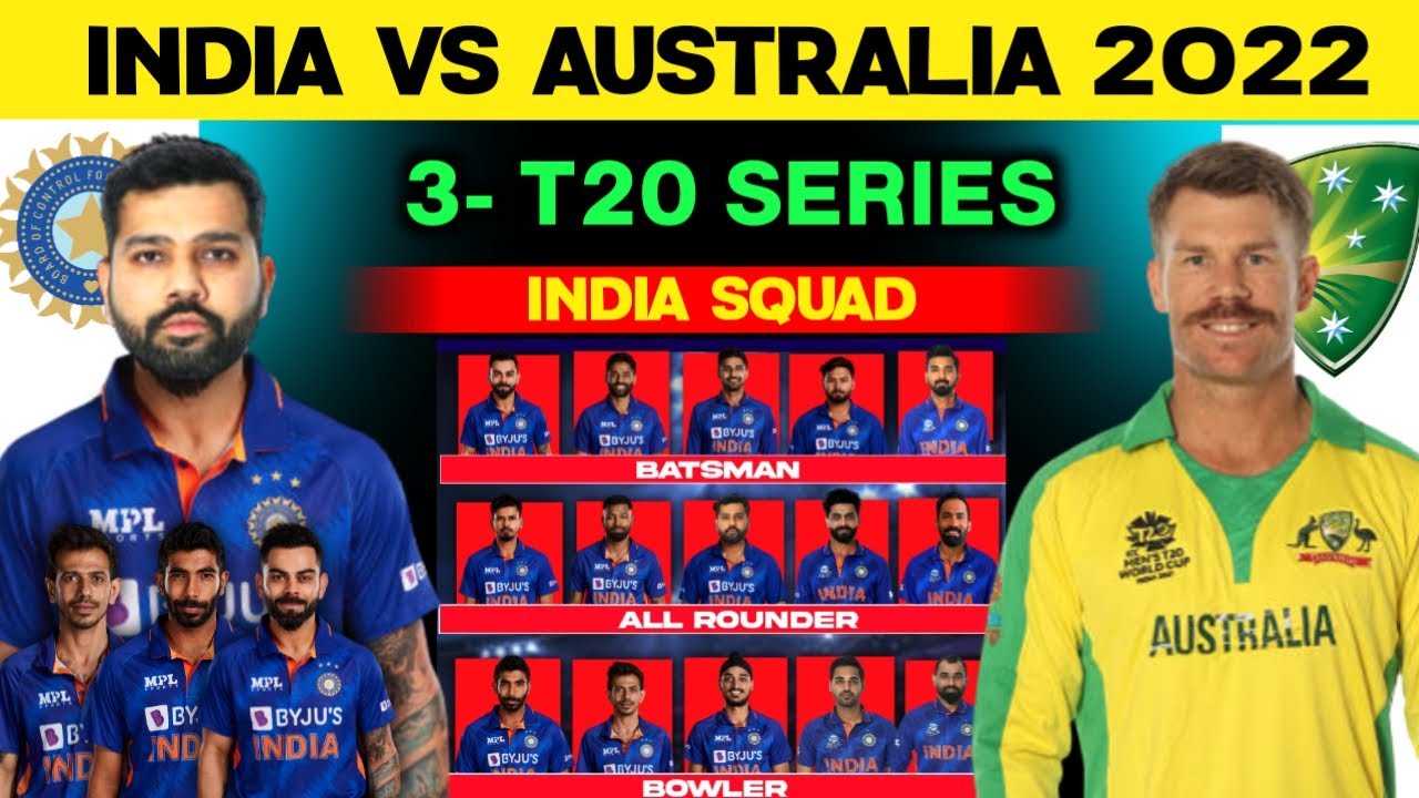 India vs Australia 2022 T20 Series Team India Squad India Squad For