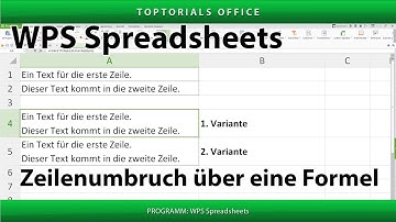 Zeilenumbruch über eine Formel hinzufügen (WPS Spreadsheets)