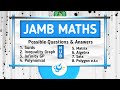 Jamb mathematics 2024 past  key questions  answers detailed