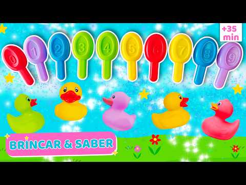 Learning NUMBERS and COLORS through play | 40 Minutes of Educational Video for Children and Babies
