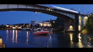Sailboat lifted by a bridge by raymond myhre 18,303 views 3 years ago 2 minutes, 36 seconds