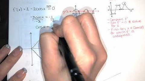7. Extrema - Part 7 - Increasing, Decreasing, First Derivative Test with a Trigonometric Function