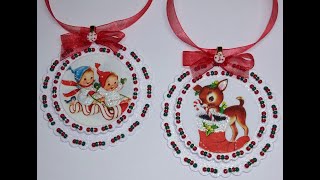 DIY~Adorable & Simple Beaded Vintage Ornaments For The Non Beader!