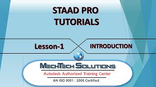 Staad Pro Tutorials Lesson 1 (INTRODUCTION ABOUT SOFTWARE)