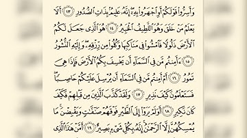 سورة الملك بصوت ماهر معقلي  من ١٣-١٩