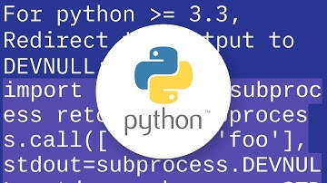 How to hide output of subprocess