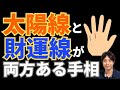 【手相占い】太陽線と財運線が両方ある手相!稼げる運と財産を築ける運がある手相はお金に一生困らない!?