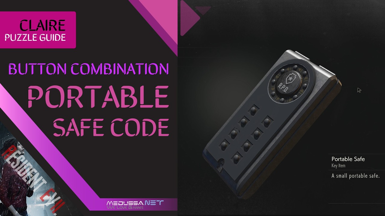 Re2 Rpd Desk Safe Code Portable Safe Codes (RPD) | All Button Combinations - Resident Evil 2 ...