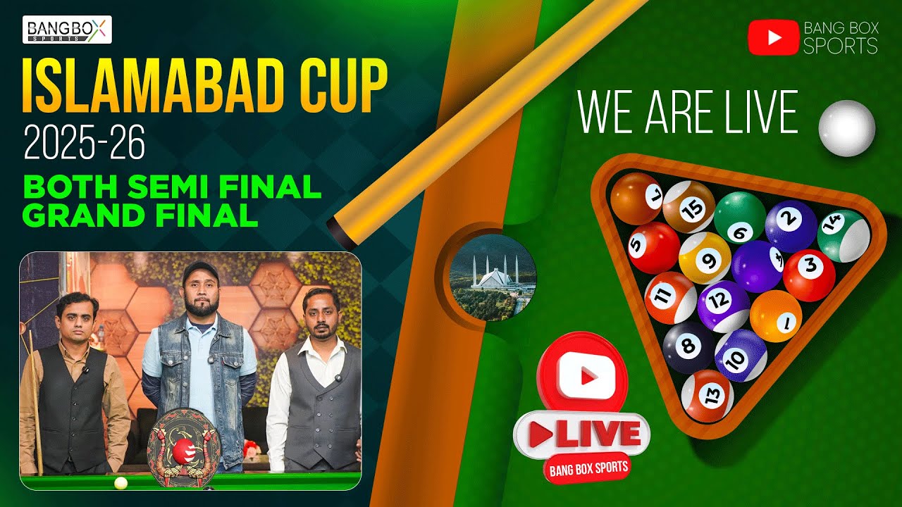 🔴 LIVE: Islamabad Cup Snooker | 1st Semi - Attiq vs Umair | 