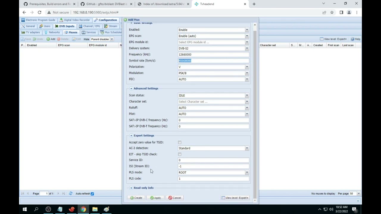 TBS6909X with TVheadend