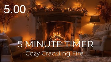 5 Minute Timer with Fireplace Sounds for Study and Relaxation