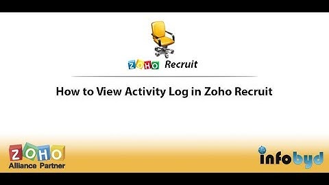 How to View Activity Log in Zoho Recruit
